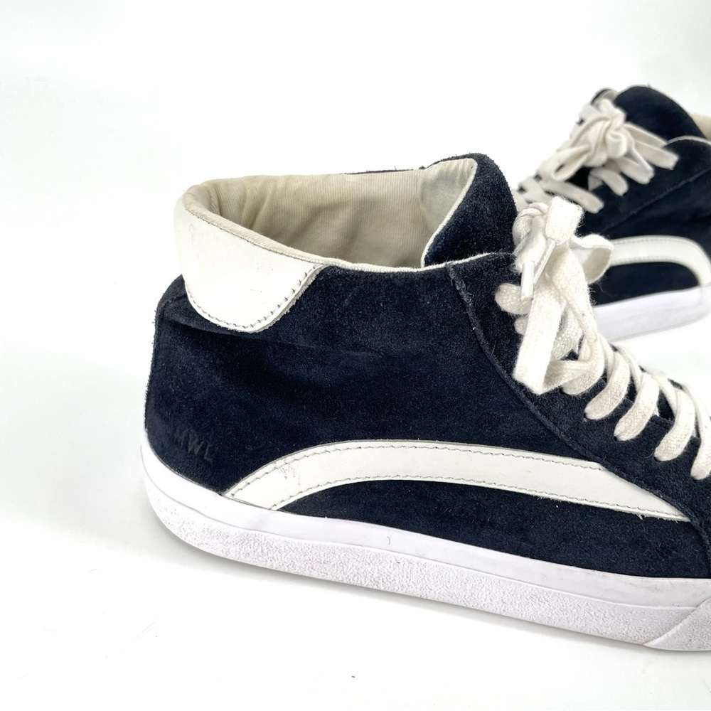 MADEWELL Sidewalk High-Top Sneakers in Suede Navy - Picture 4 of 9